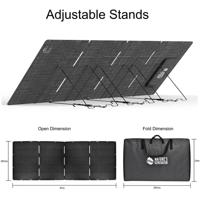 400W Portable Folding Solar Panel Kit - Nature's Generator for Camping, RV & Emergency Power | Waterproof & Lightweight Solar Charger for Outdoor Adventures