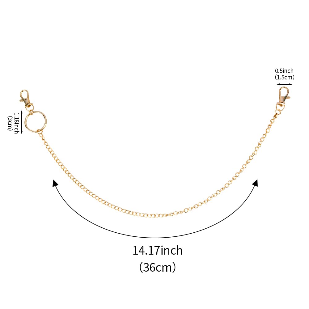 3-Piece Stylish Jeans Chains for Men & Women - Trendy Wallet & Pants Accessories - Perfect for Casual Outfits, Hip-Hop Fashion & Streetwear Looks