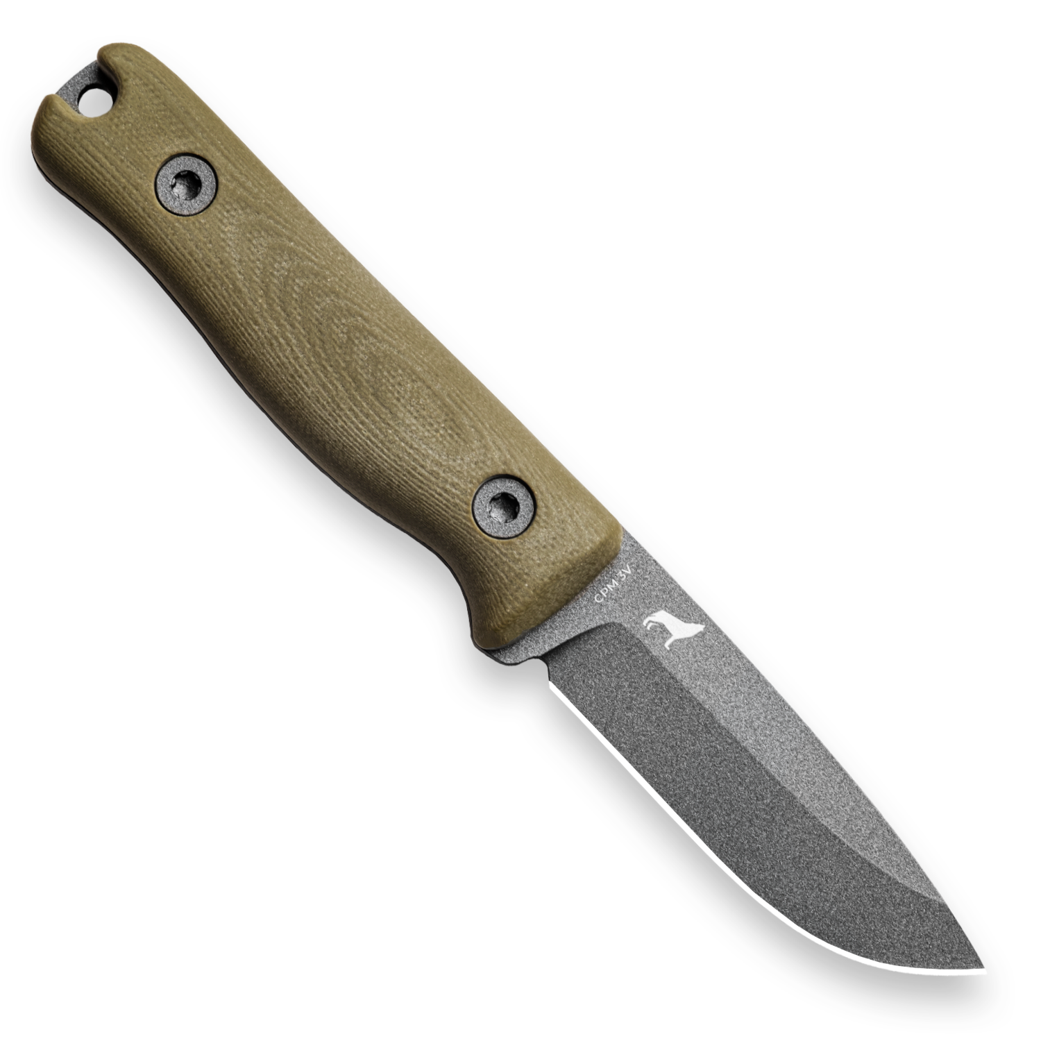 BLEM F3XC Extreme Conditions EDC Fixed Blade Knife - CPM 3V Steel, Tungsten Coating, OD Green G10 Handle - Perfect for Outdoor Survival, Hunting & Tactical Use