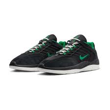 Nike SB Vertabrae Skateboarding Shoes for Men - Black/Malachite Black - Lightweight & Durable for Street & Park Skating