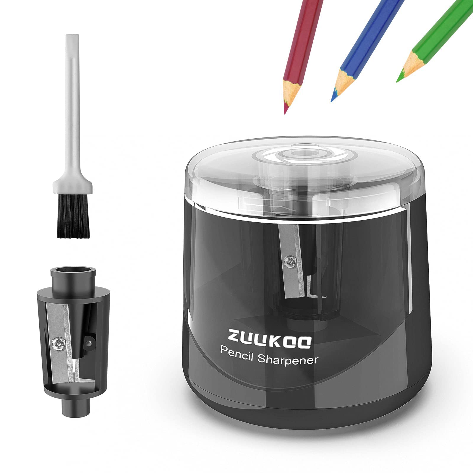 Zuukoo Electric Pencil Sharpener - Battery Powered for Kids & Artists - Home & School Use