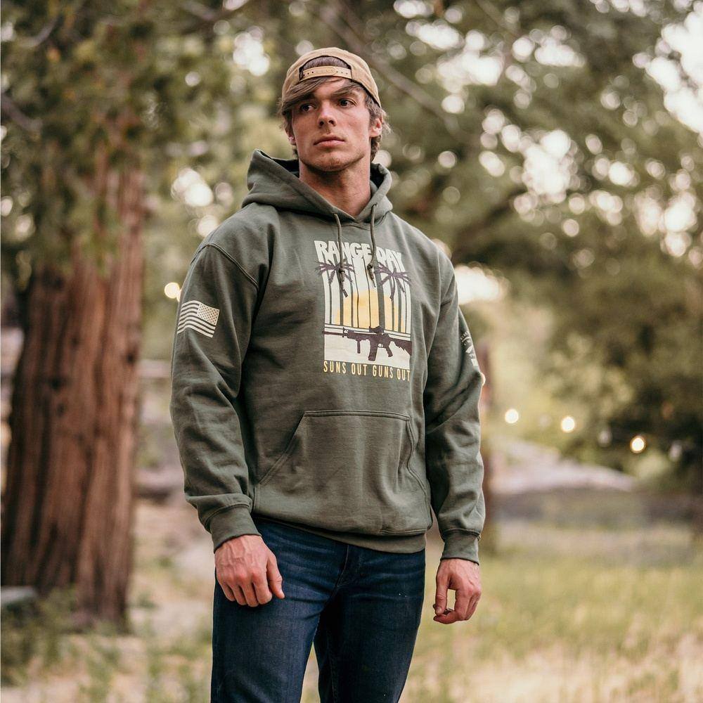 Range Day Club Member Hoodie - Military Green | Comfortable & Durable Pullover for Outdoor Activities, Shooting Range & Casual Wear