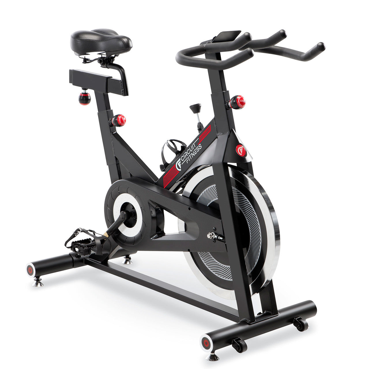 Circuit Fitness AMZ 948BK Indoor Cycling Bike with 30 lbs Flywheel - Heavy Duty Exercise Bike for Home Gym, Cardio & Weight Loss - Perfect for Small Spaces & Apartment Workouts