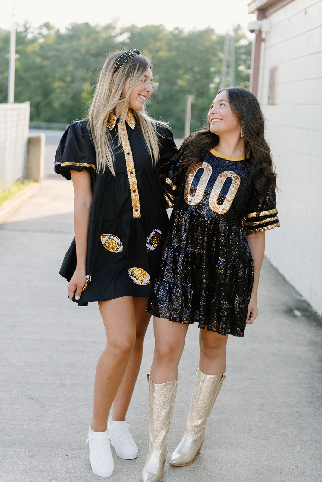 Elegant Black & Gold Sequin Party Dress for Women - Perfect for Evening Events, Prom, and Special Occasions