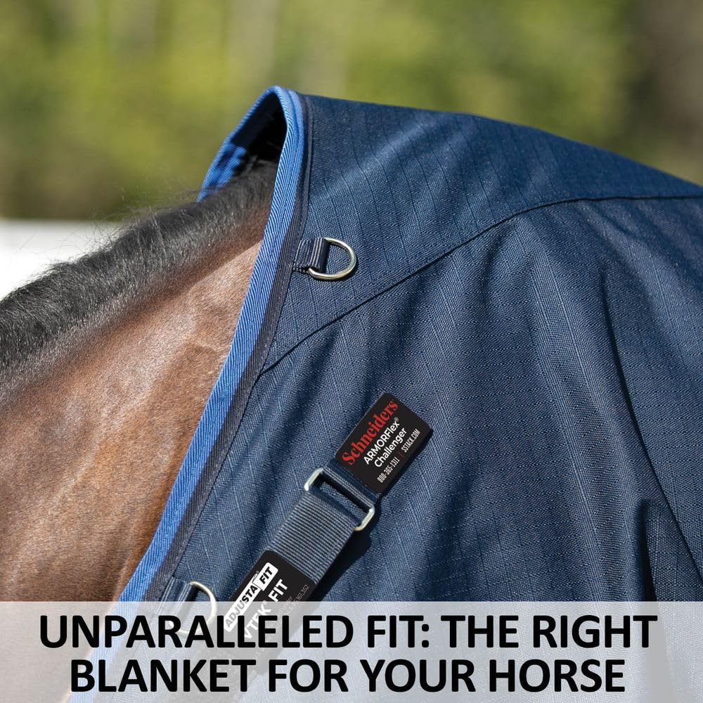 Challenger II VTEK Adjusta-Fit Bellyband Horse Blanket - Waterproof Winter Horse Blanket with Wither Relief for Cold Weather Protection | Ideal for Trail Riding, Stable Use & Outdoor Winter Activities