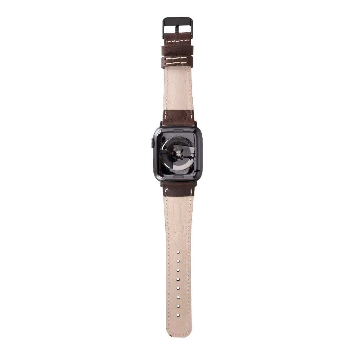 Premium Genuine Brown Leather Apple Watch Band - Classic & Durable Strap for Apple Watch Series 9/8/7/6/SE - Perfect for Business, Casual & Everyday Wear