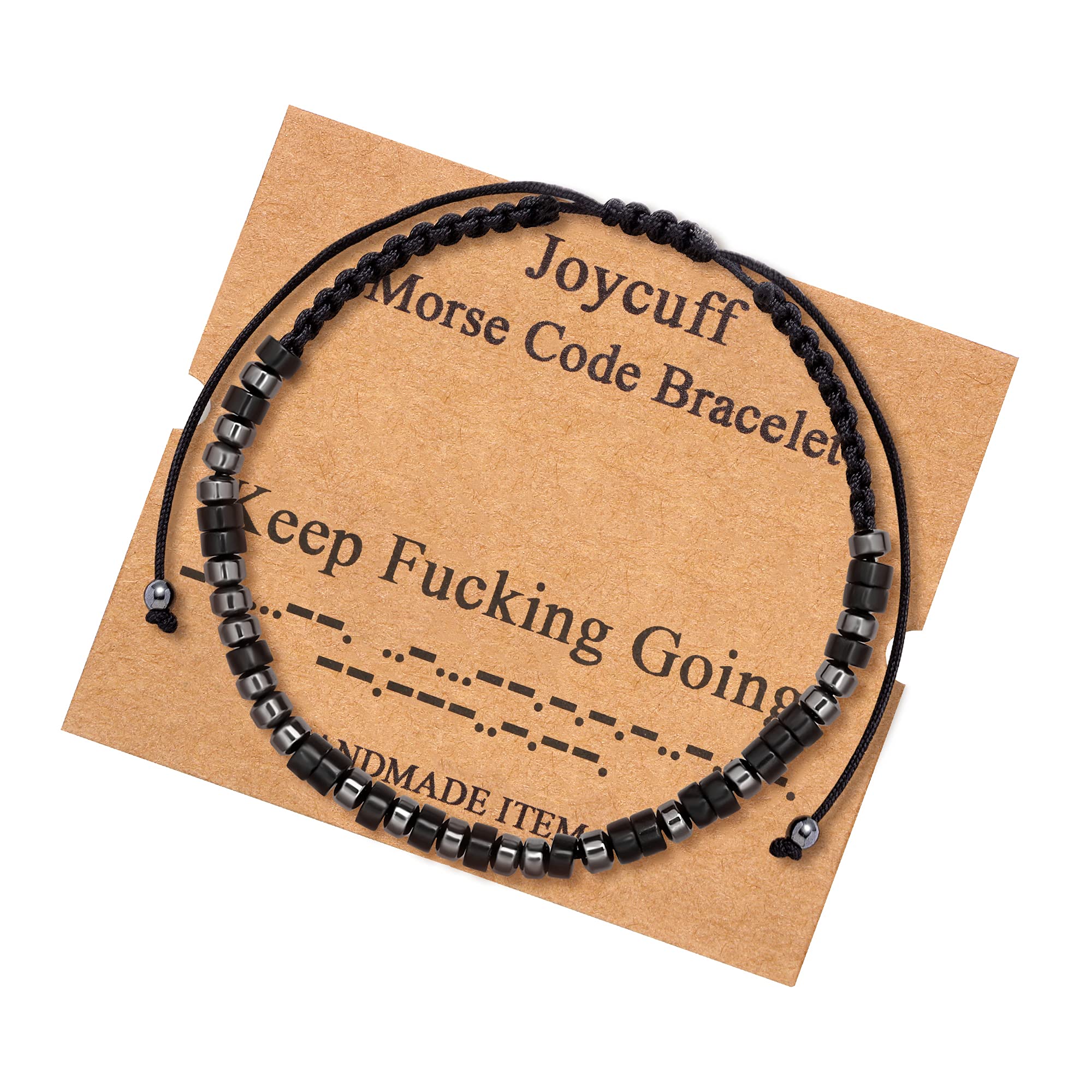 JoycuFF Morse Code Bracelet for Women - Inspirational Secret Message Jewelry, Unique Birthday Christmas Gift for Her, Girlfriend, Wife - Perfect for Daily Wear, Date Nights & Special Occasions