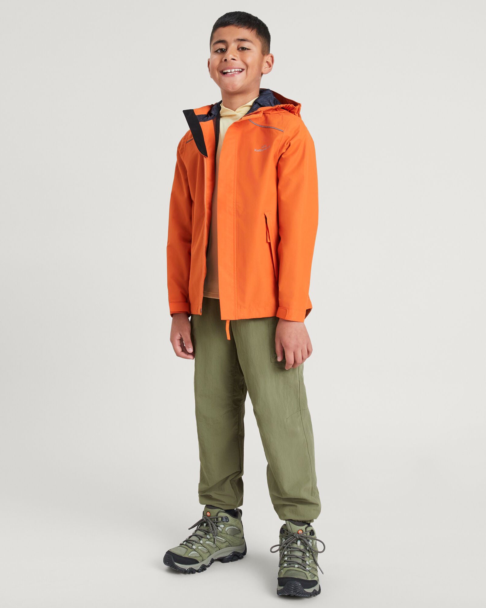 Andulo 2-Layer Waterproof Rain Jacket for Boys - Lightweight & Windproof Outdoor Jacket for Hiking, School & Rainy Day Activities