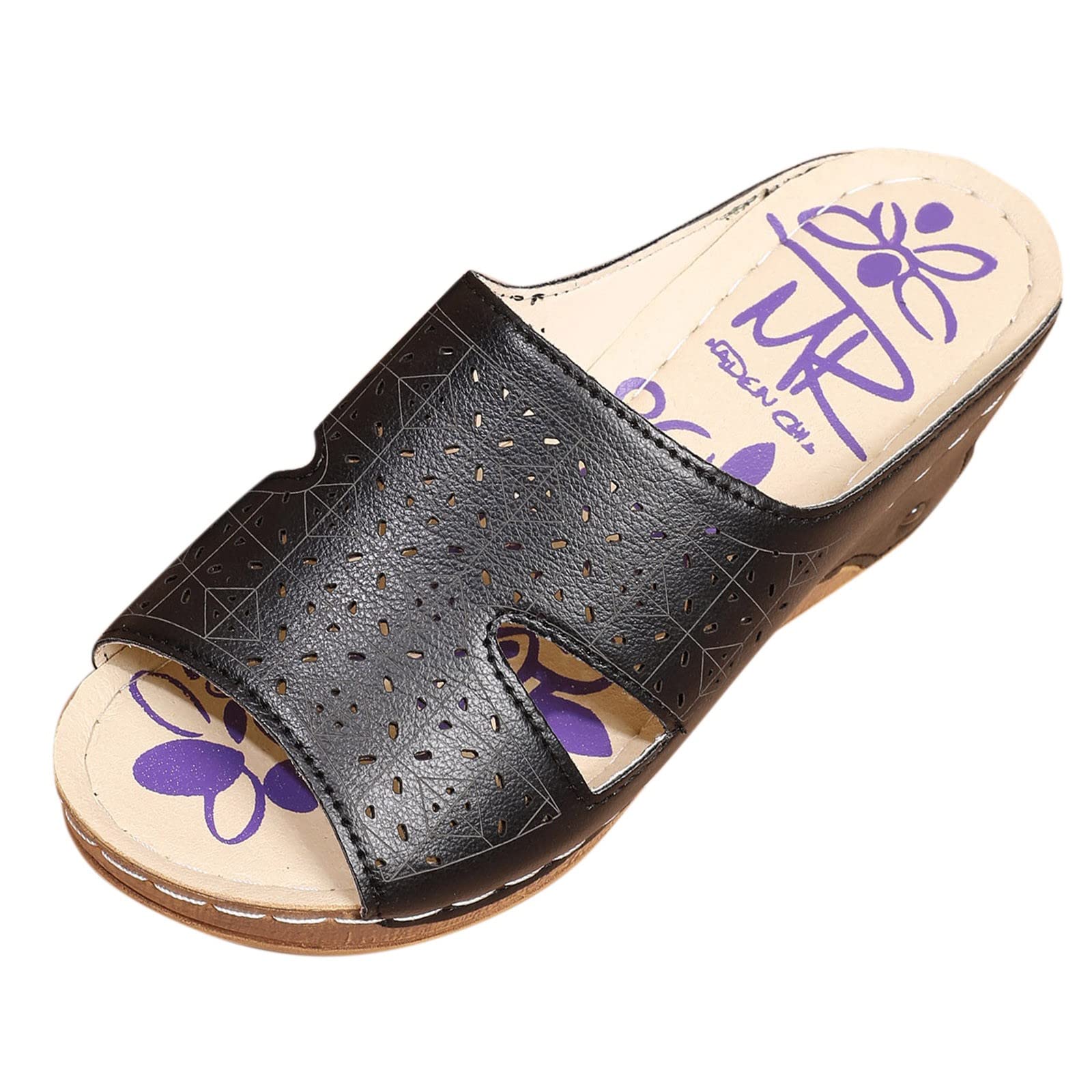 Women's Fashion Spring Summer Hollow Peep Toe Roman Sandals - Comfortable Slope Slippers for Ladies | Perfect for Home, Beach & Casual Outings