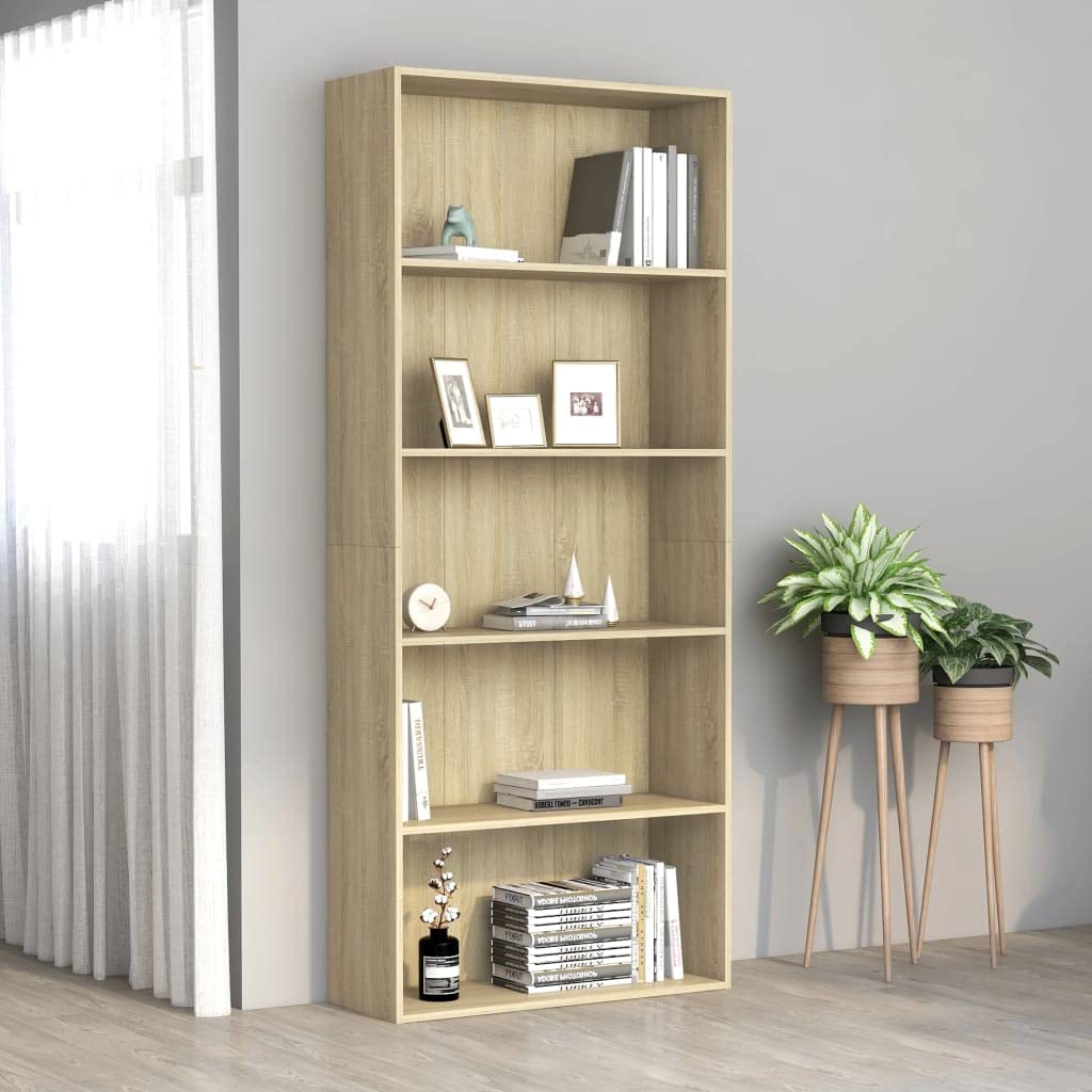 ZQQLVOO 5-Tier Bookcase Storage Shelf - 31.5