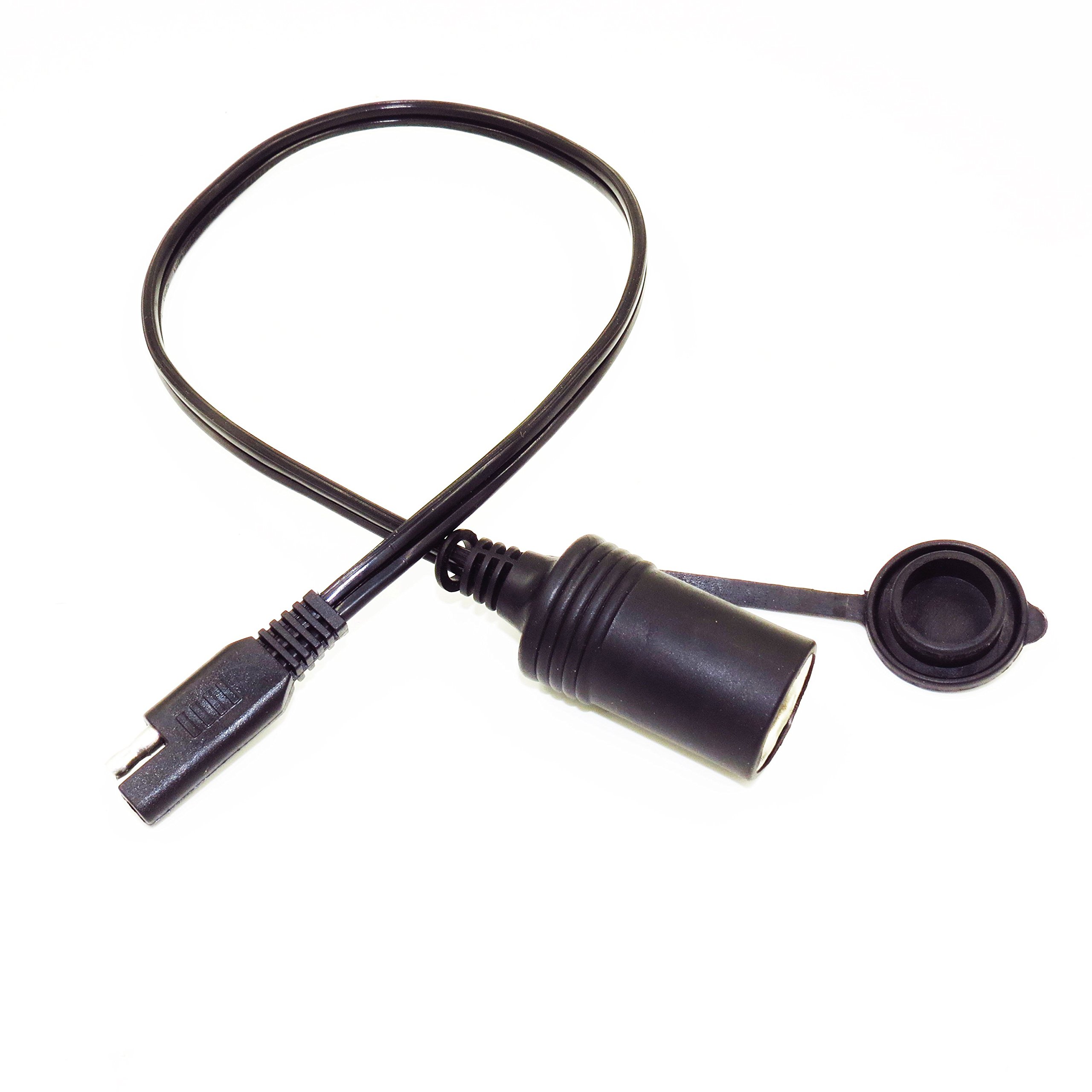 MOTOPOWER MP68993 SAE to Cigarette Lighter Socket Adapter Cable - 12V Power Converter for Car, Truck, RV, Boat - Charge Devices On The Go