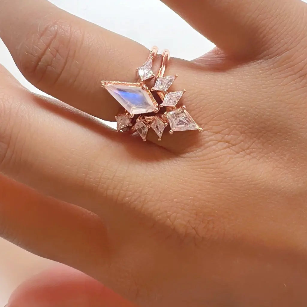 Elegant Cordelia Ring Set for Women - Sterling Silver Stackable Rings - Perfect for Wedding, Anniversary & Everyday Wear