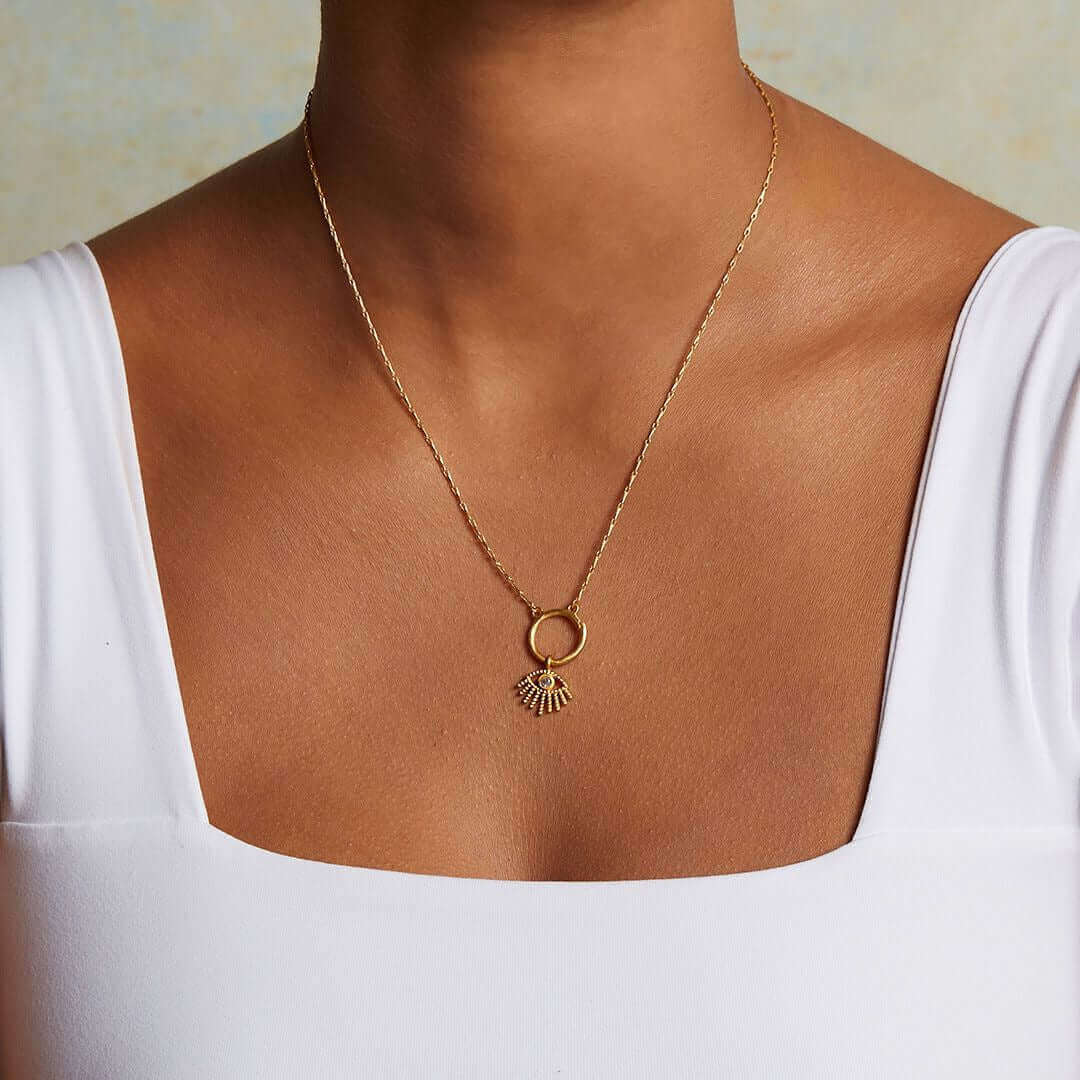 Ganesha Lotus Pendant Necklace - Spiritual Elephant Jewelry for Women | Hindu God Blessing Gift for Yoga, Meditation & Spiritual Protection | JX402