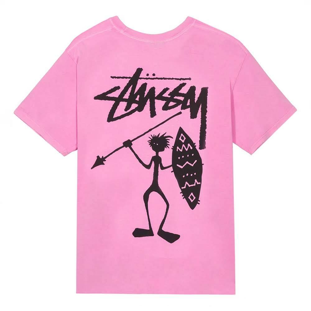 Stussy Tribeman Pig Dyed Tee Pink 1904244 - Trendy Streetwear for Men, Casual Wear & Urban Fashion