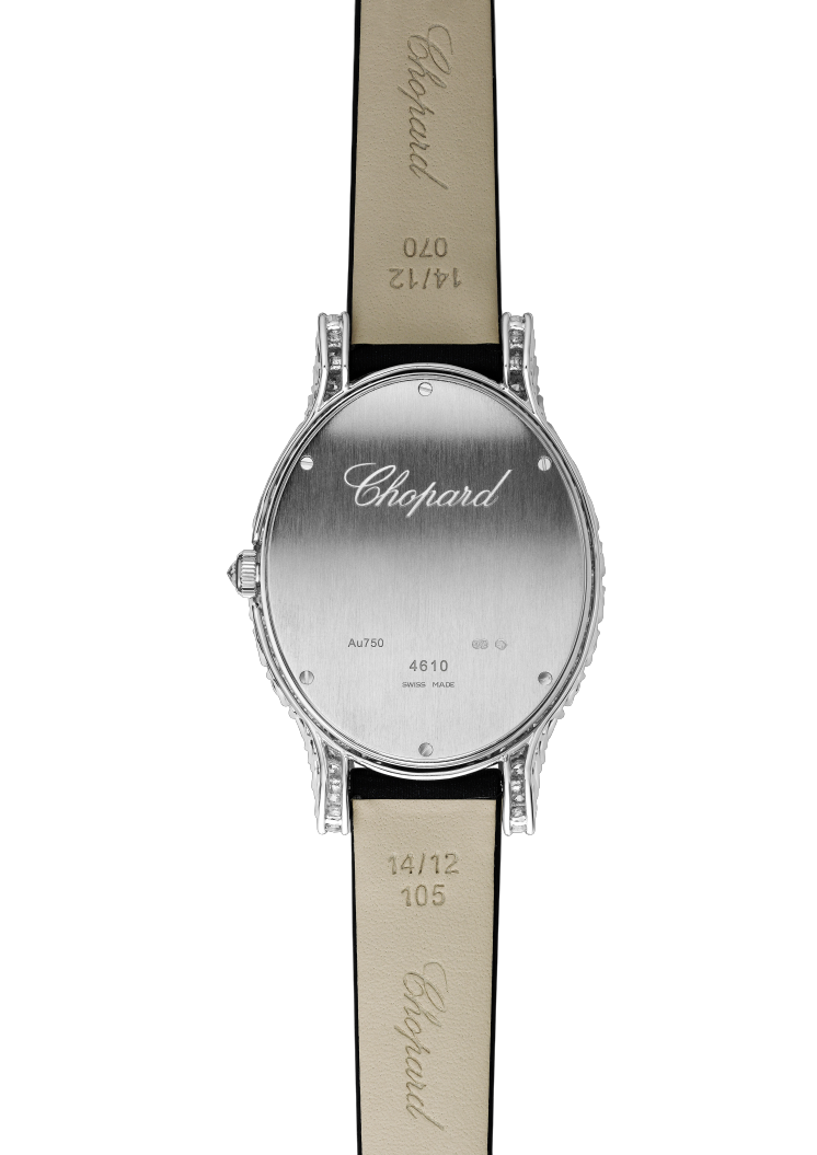 Chopard L'Heure Du Diamant Oval 18K White Gold & Diamond Ladies Watch - Luxury Swiss Timepiece for Women, Elegant Gift for Anniversary & Special Occasions