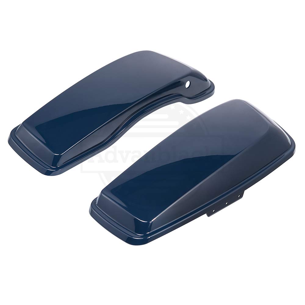 Moto Onfire US Stock Billiard Blue Saddlebag with Regular Lids - Compatible with Harley Touring Street Glide Hard Saddlebags (2014-2022 Models) | Perfect for Motorcycle Storage & Long-Distance Riding
