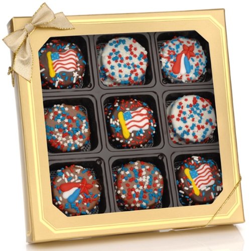 Patriotic Oreos Gift Box of 9 - Limited Edition Red White & Blue Cookies - Perfect for 4th of July, Memorial Day & Patriotic Celebrations