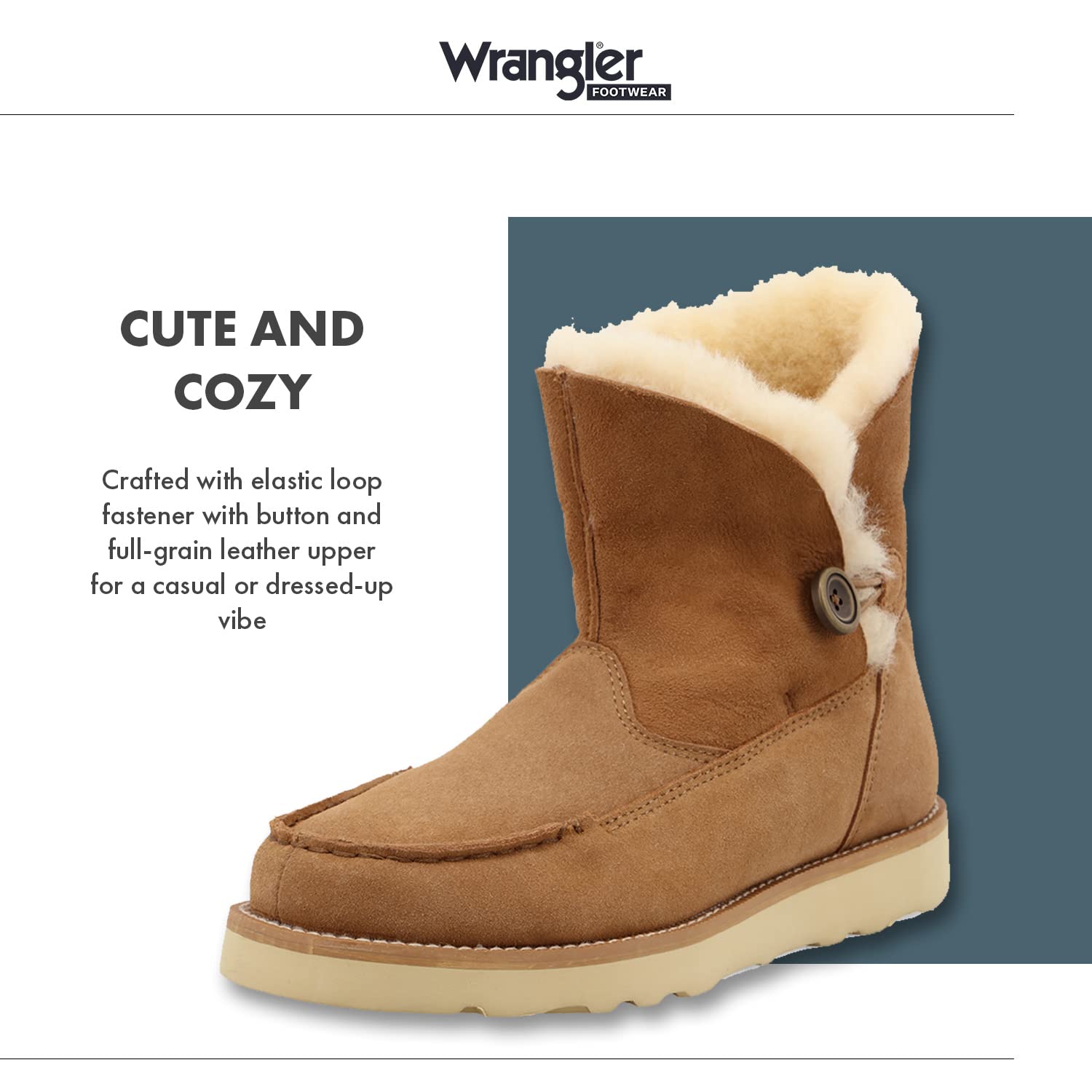 Wrangler Women's Wedge Bootie - Comfortable & Stylish Ankle Boots for Casual Wear, Work & Outdoor Activities
