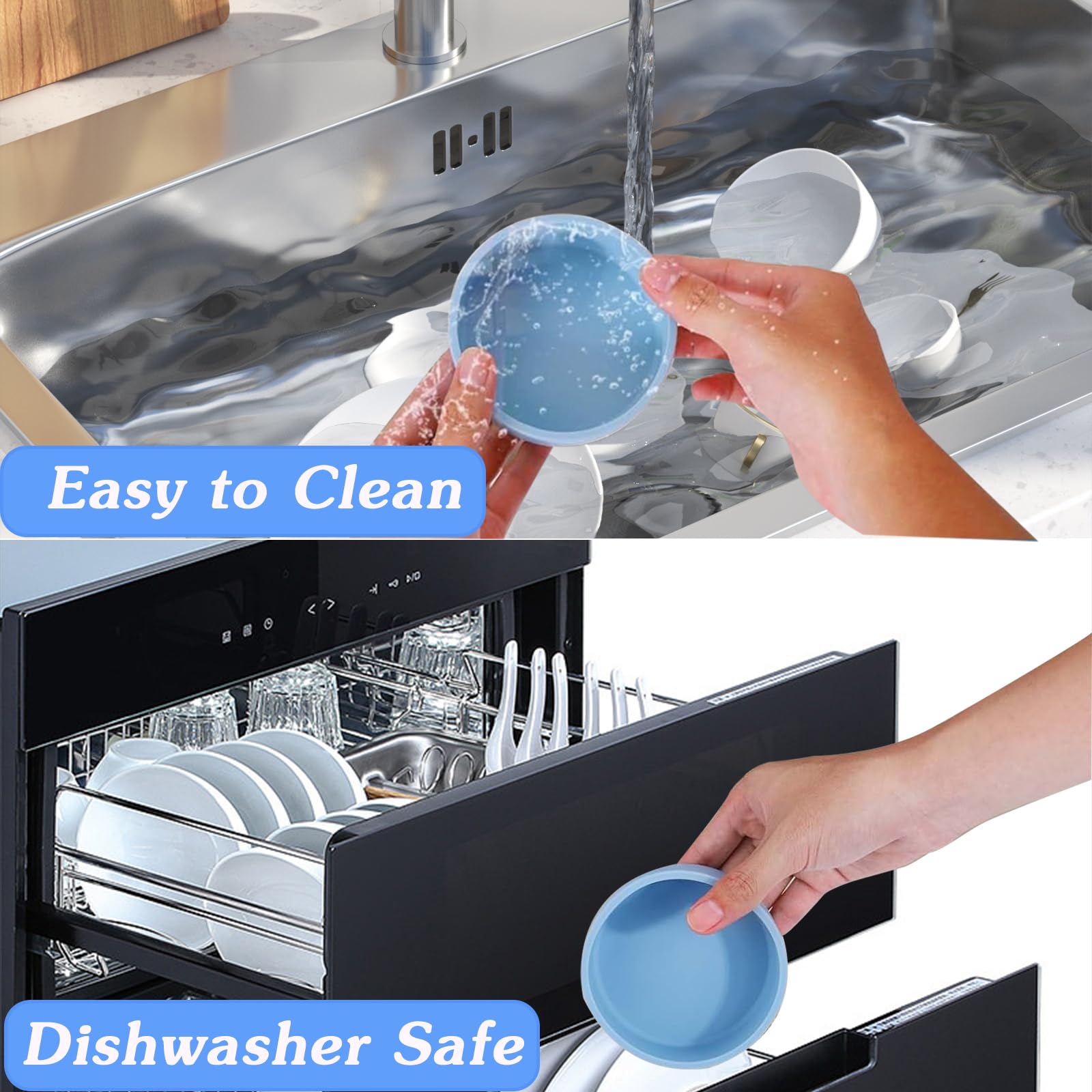 3Pcs ZHYEEDAA Silicone Egg Bite Molds for Air Fryer - Reusable BPA-Free Microwave Egg Cooker Accessories | Perfect for Keto Breakfast, Meal Prep & On-the-Go Snacks