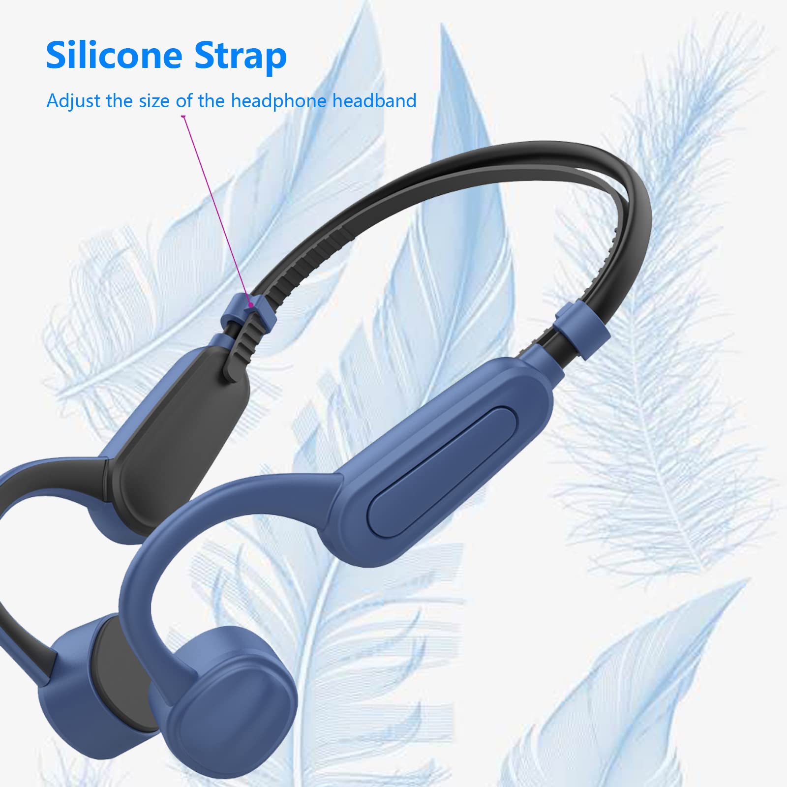 Wireless Bluetooth Bone Conduction Headphones - Open Ear Neckband Headset with IPX5 Waterproof for Running, Cycling, Gym Workouts - Perfect for Outdoor Sports & Active Lifestyle