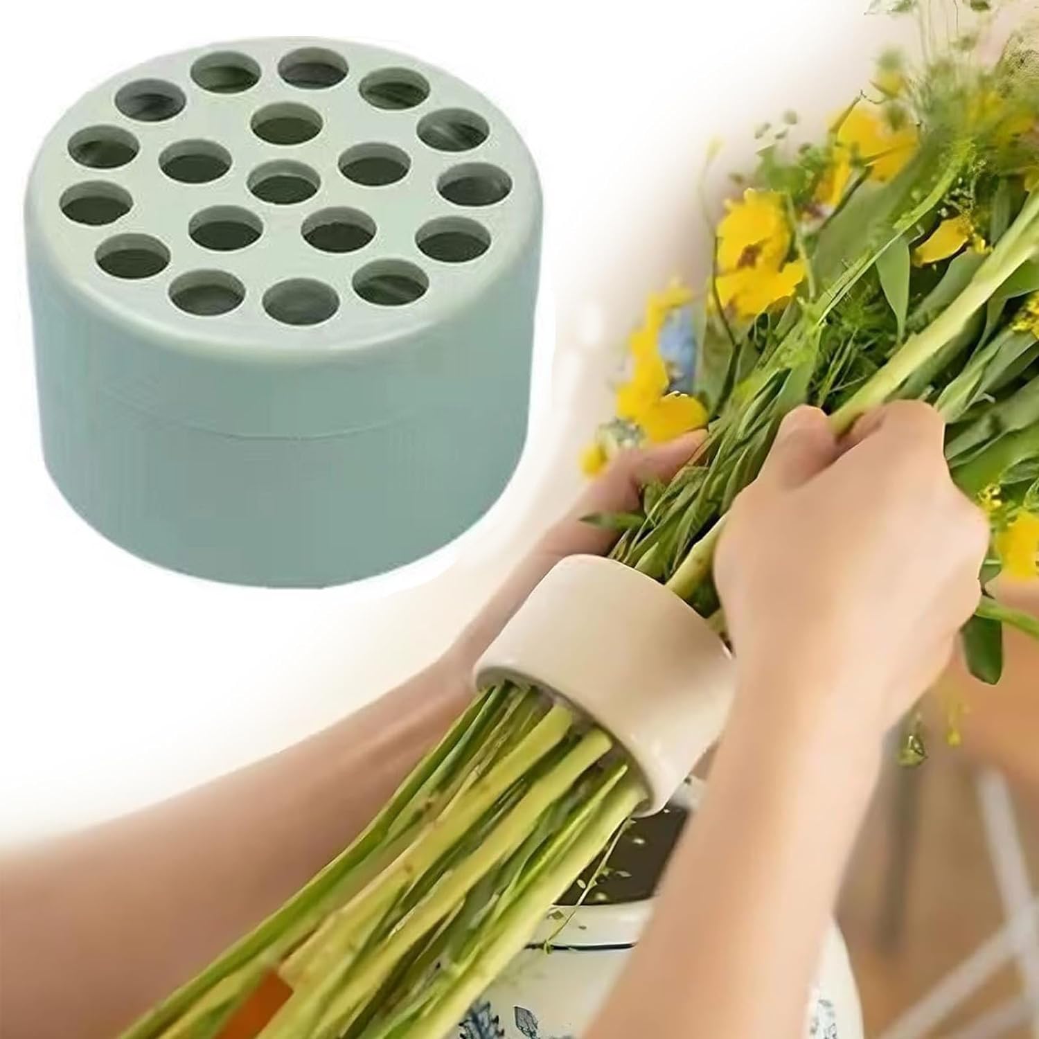 Spiral Ikebana Flower Stem Holder for Vases - Green DIY Floral Arrangement Accessory - Perfect for Bouquets, Centerpieces & Japanese Style Ikebana Decor