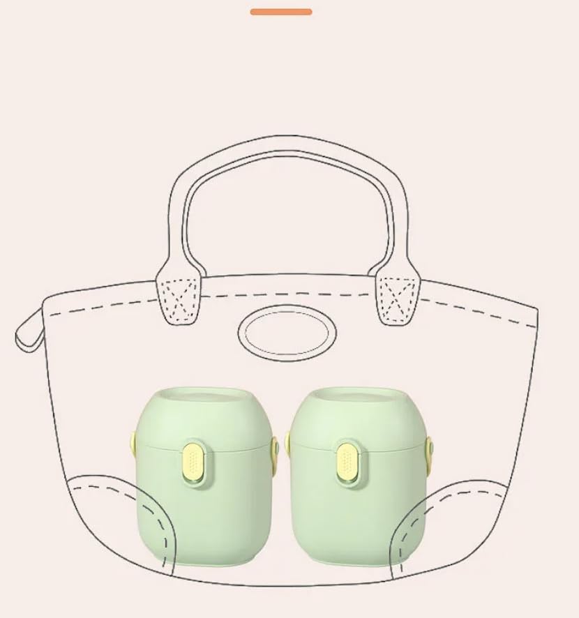 Organic Baby Formula Powder Dispenser - Portable Travel Container for Milk Powder, Snacks & Fruits | Leak-Proof BPA-Free Infant Feeding Accessories | Perfect for Diaper Bags, Strollers & On-The-Go Parenting (Green)