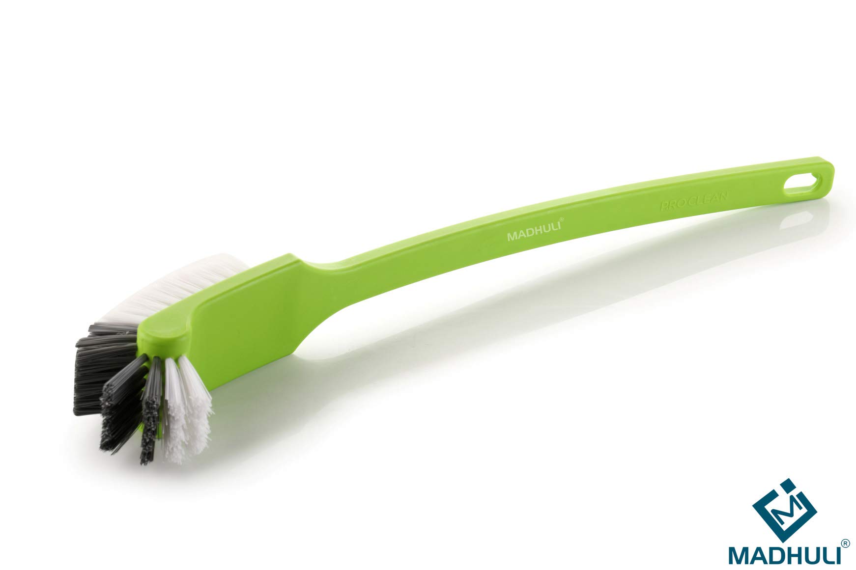 MADHULI Double Sided Toilet Brush - Gray (1 Piece) - Heavy Duty Cleaning Tool for Bathroom, Kitchen & Hard-to-Reach Areas