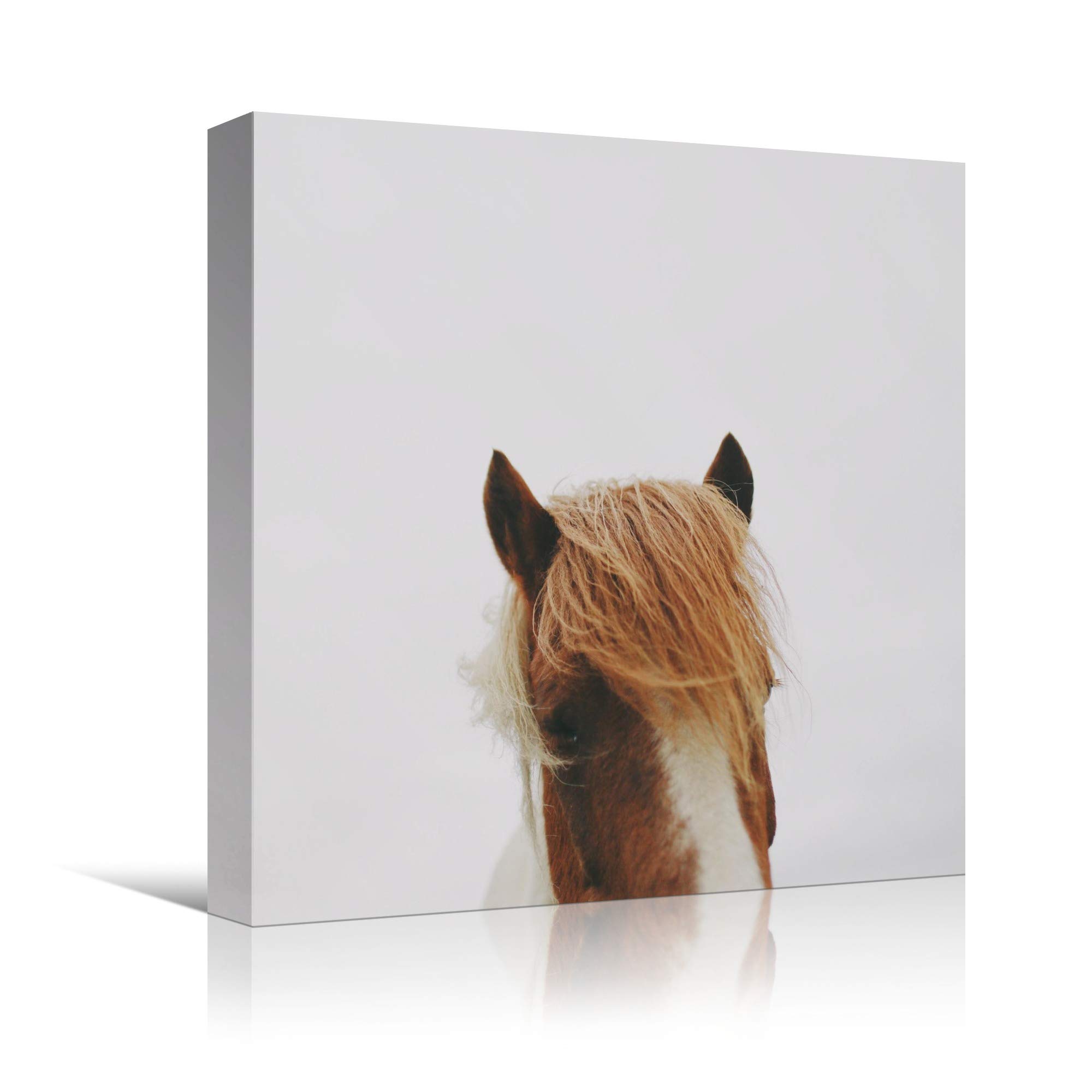 BestDeal Depot Horse XXI Animals Dramatic Farmhouse Country Wall Art Print - 12x12 Inch Ready to Hang Picture for Living Room, Bedroom, Office Decor | Western Equestrian Home Decor & Gift Idea