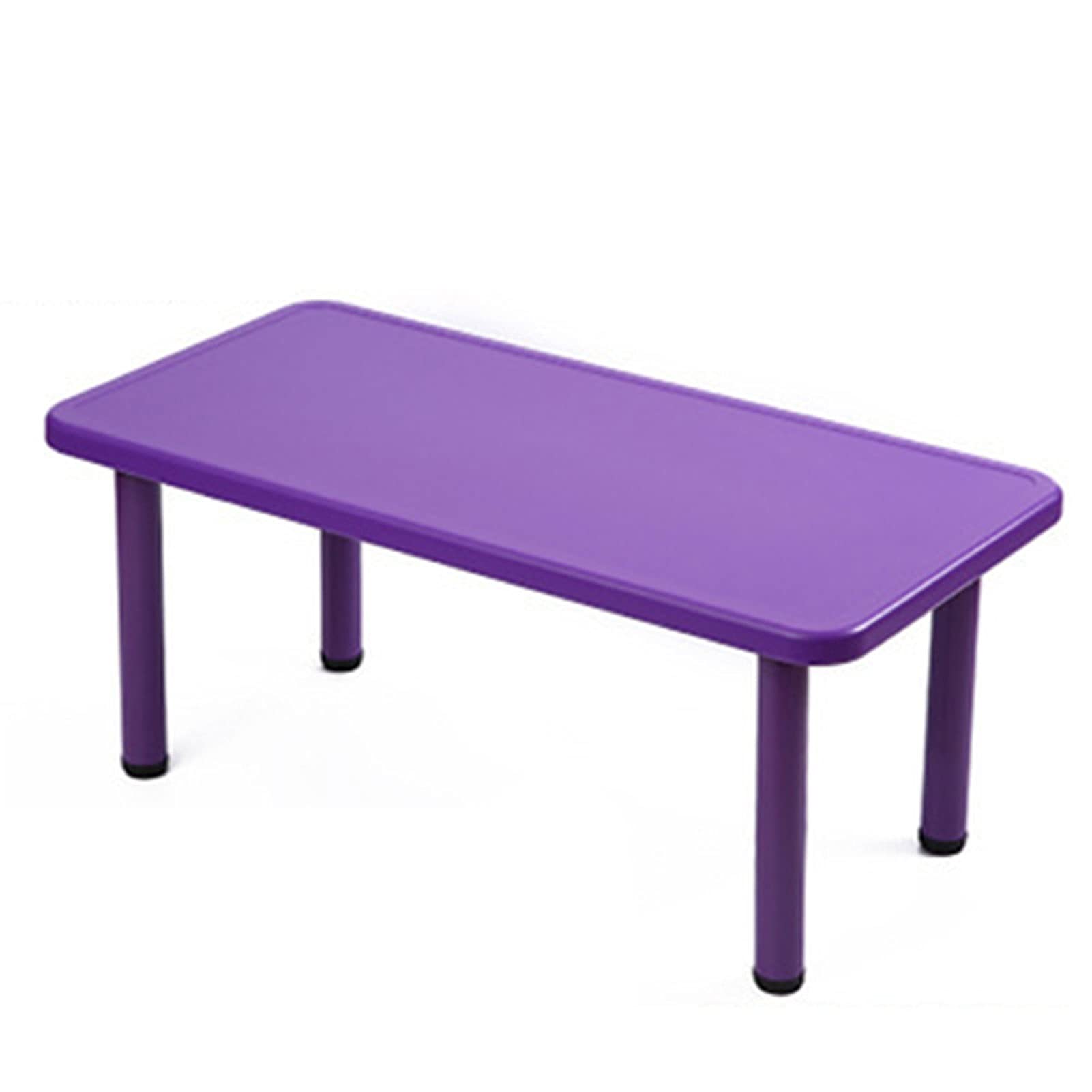Kids Table and Chair Set - Adjustable Study Desk for Toddlers, Durable Plastic Children's Dining Table with Safety Rounded Edges, Perfect for Preschool Learning & Mealtime (Purple) - Ideal for Home, Kindergarten & Daycare Use