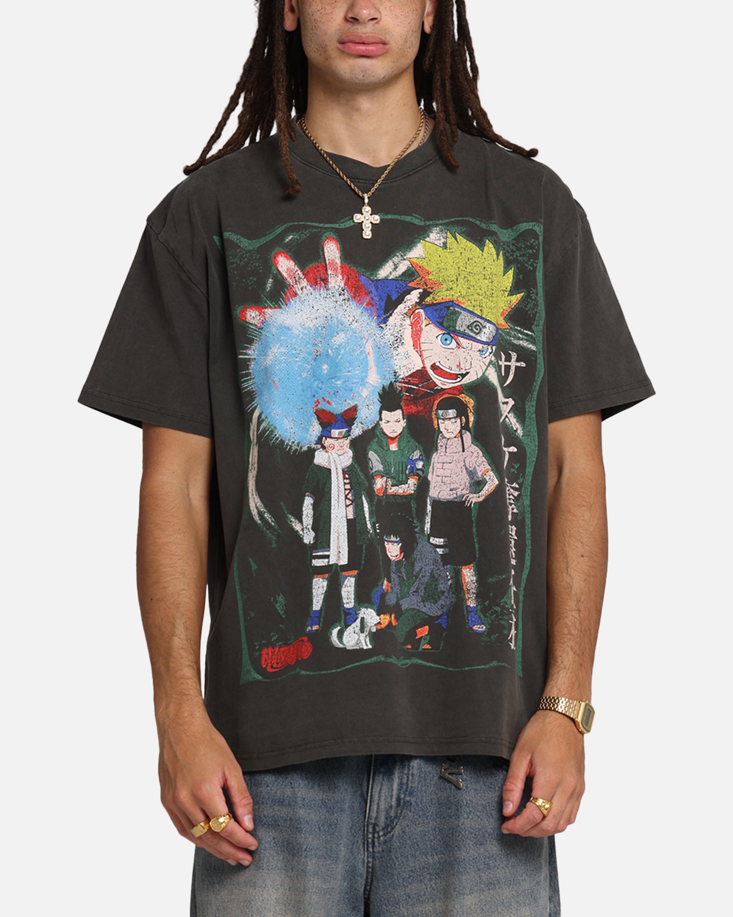 Naruto Sasuke Retrieval Heavy T-Shirt - Black Wash | Anime Graphic Tee for Men & Women | Perfect for Cosplay, Conventions & Casual Wear