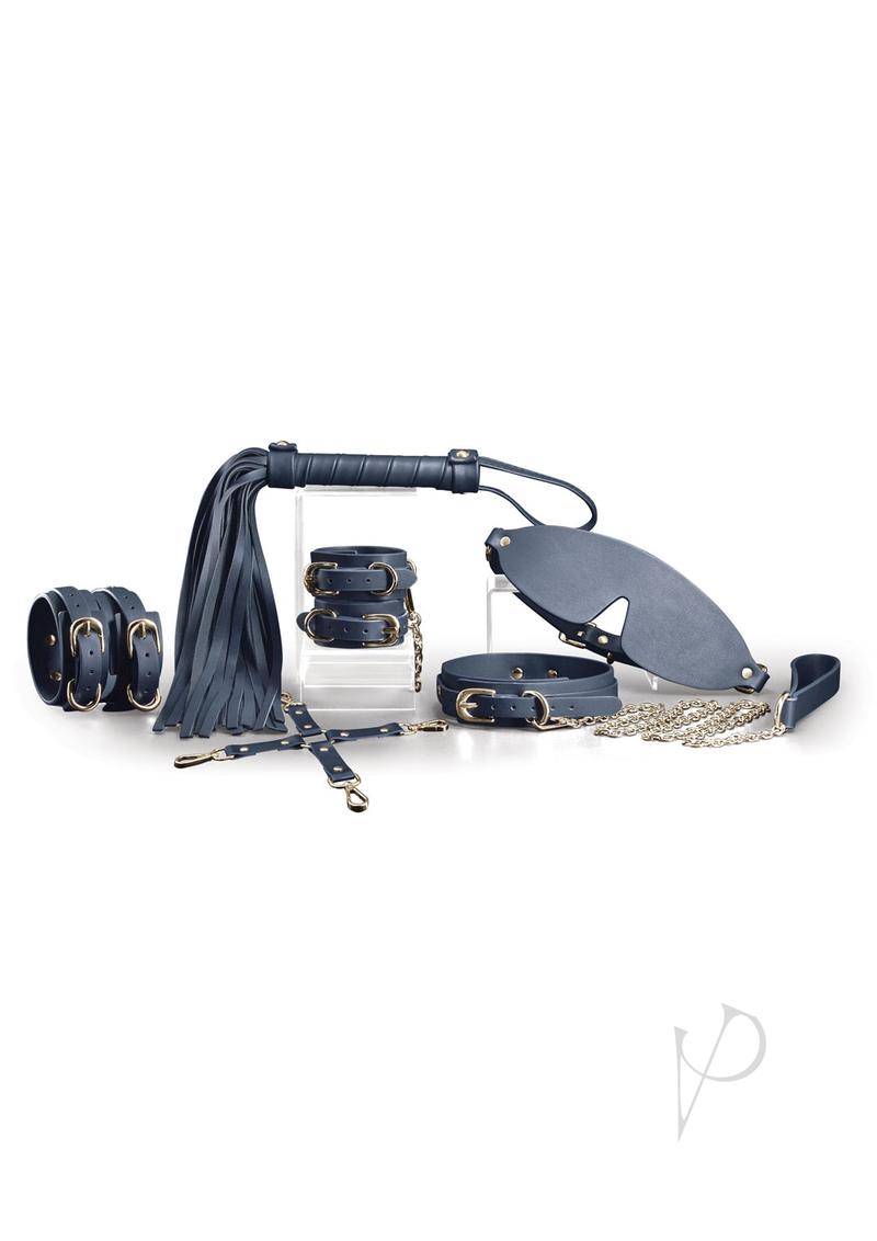 Premium Bondage Couture Kit - Set of 6 Blue Restraints for Couples | BDSM Gear for Sensual Play & Spicing Up Relationships | Perfect for Roleplay & Intimate Adventures