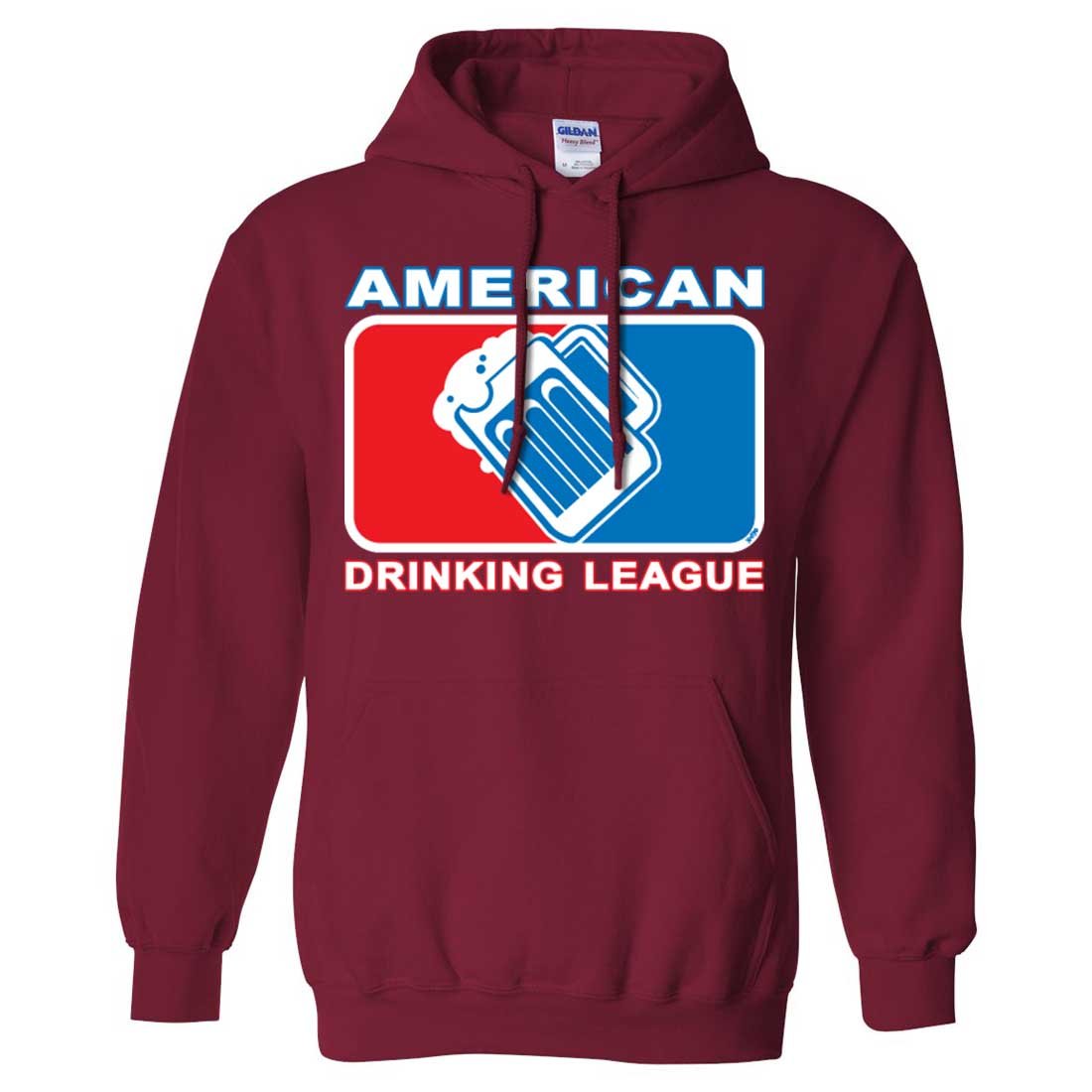 American Drinking League USA Sweatshirt Hoodie - Comfortable Pullover Hooded Sweatshirt for Men & Women - Perfect for Casual Wear, Sports Events, and Outdoor Activities