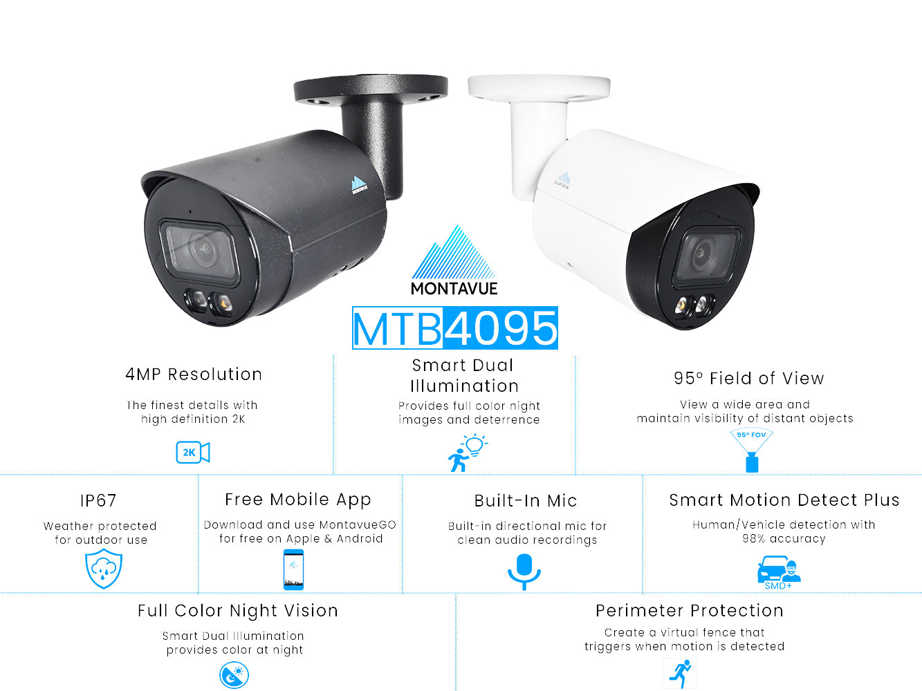 4MP 2K Outdoor Security Camera System - 4 Bullet Cameras & 8CH NVR with 2TB HDD | Night Vision, Weatherproof, Motion Detection | Ideal for Home, Business & Warehouse Surveillance