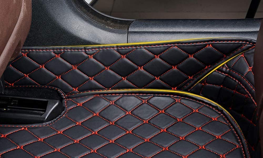 Premium All-Weather Car Floor Mats for Chrysler 200 (2012-2016) - Full Coverage Non-Slip Leather Liners in Red - Perfect for Daily Commuting & Road Trips