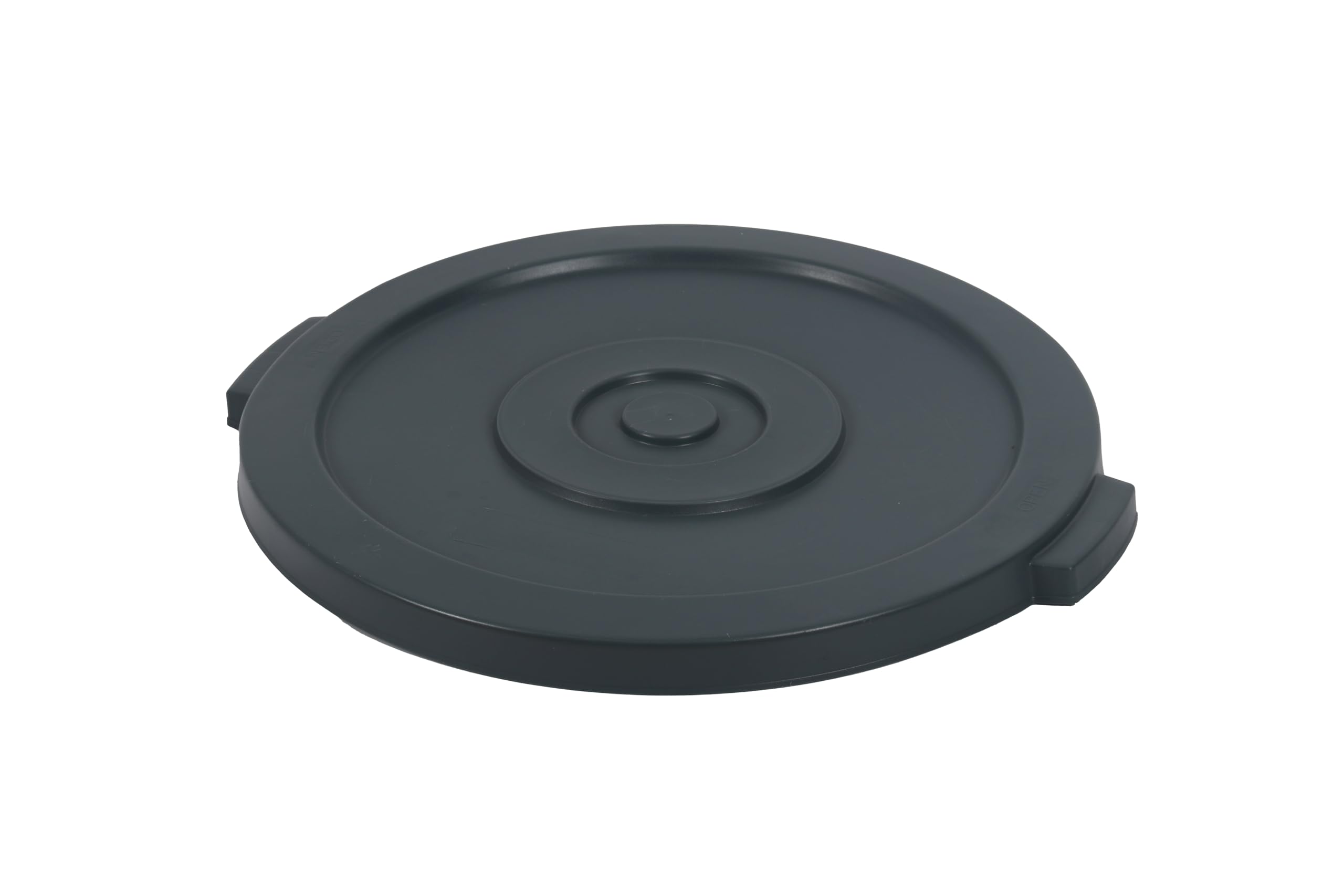 32 Gallon Round Trash Can Lid - Durable Gray Plastic Garbage Can Cover for Wastebasket - Perfect for Kitchen, Office, Garage & Outdoor Use