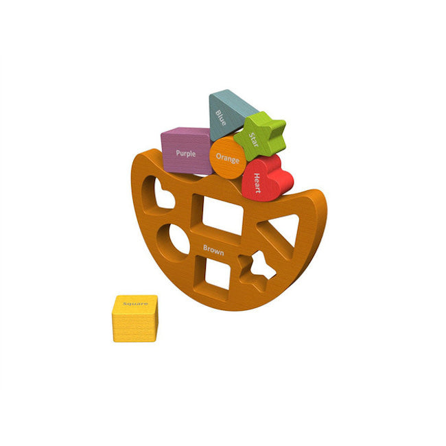 Begin Again Balance Boat - Wooden Shape & Color Sorting Toy for Toddlers - Educational STEM Learning Game for Kids Ages 3+ - Perfect for Preschool Classroom & Home Playtime