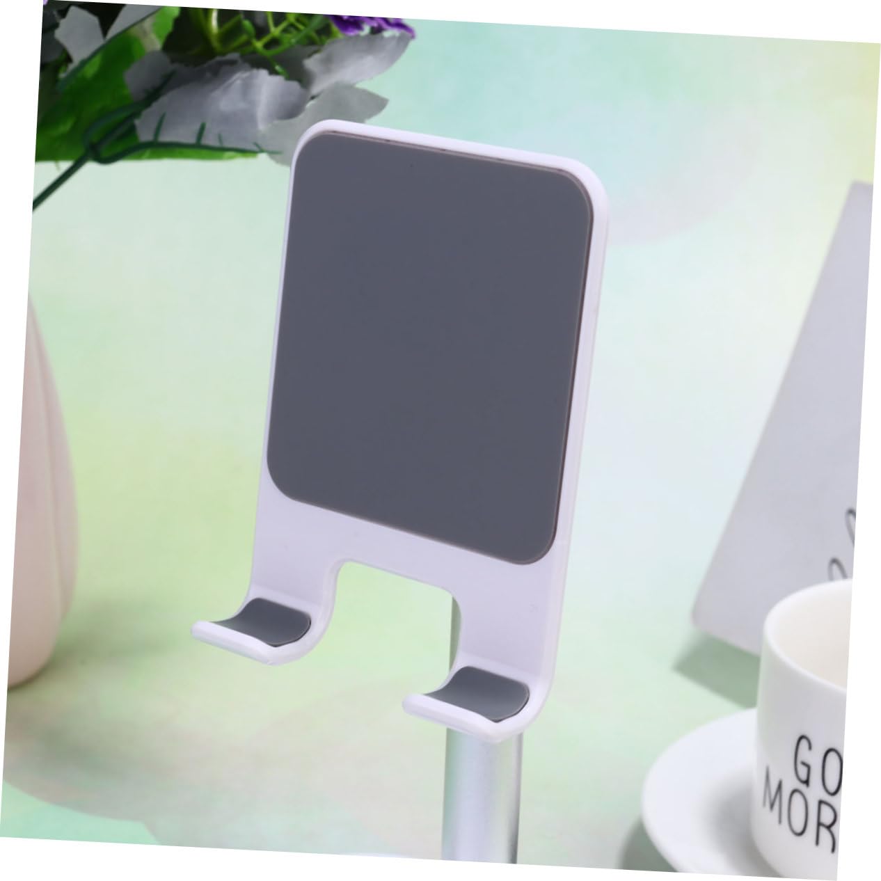 Universal Adjustable Phone and Tablet Stand Holder - 2 Pack, White - Perfect for Desk, Bed, Kitchen, and Office Use with Smartphones & Tablets