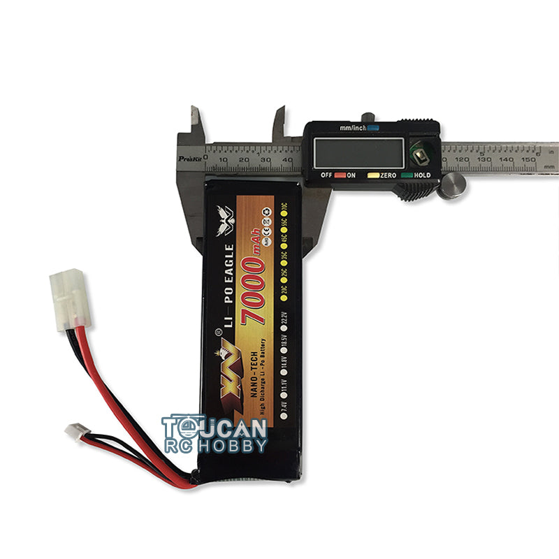 7.4V 7000mAh LiPo Battery for 1/16 Henglong RC Tank - High Capacity Rechargeable Battery for Remote Control Military Vehicles & Hobby Models - Perfect for RC Tank Battles, Military Simulations, and Long-Duration Play