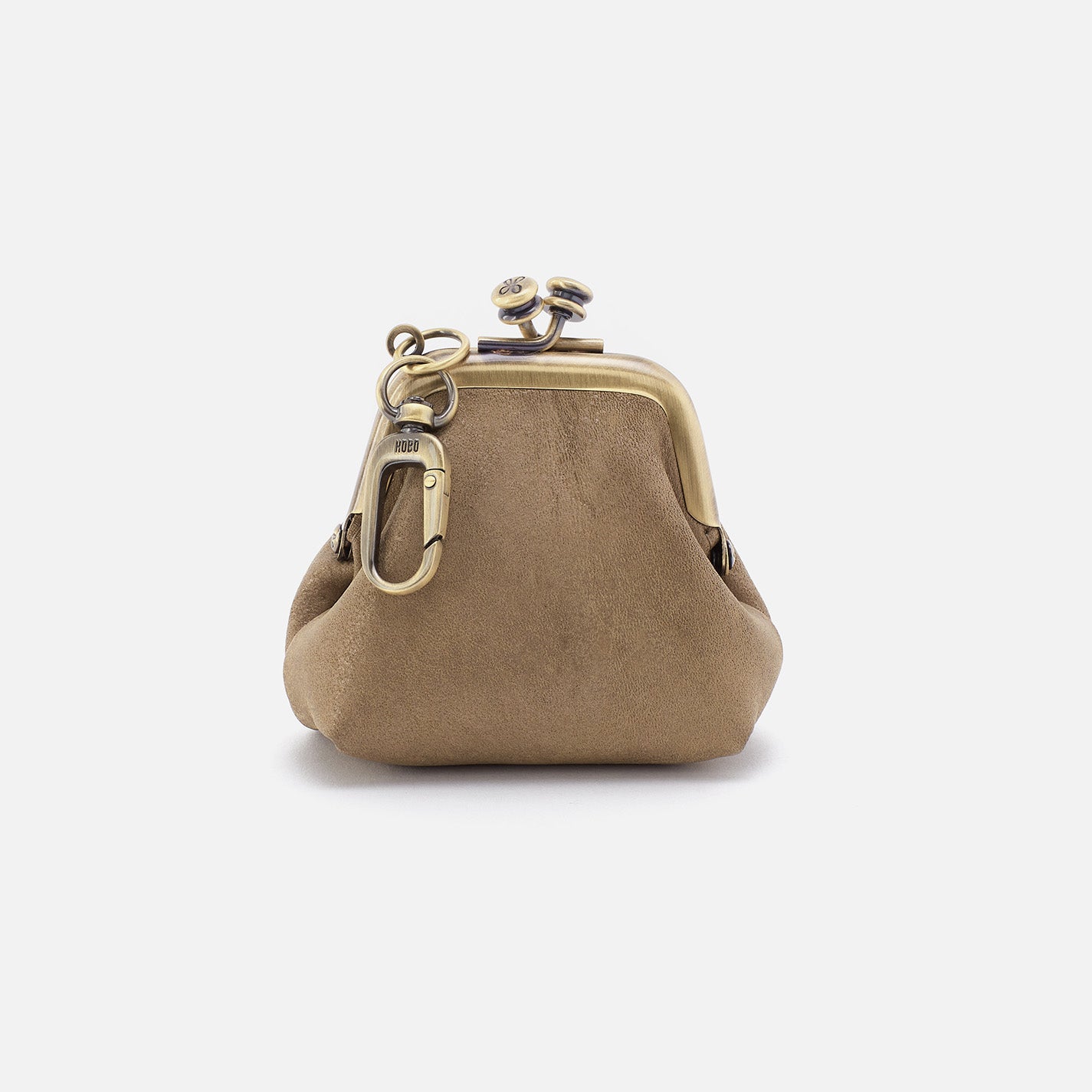 Metallic Leather Run Frame Pouch in Burnished Sage - Stylish Crossbody Bag for Running, Travel & Everyday Use