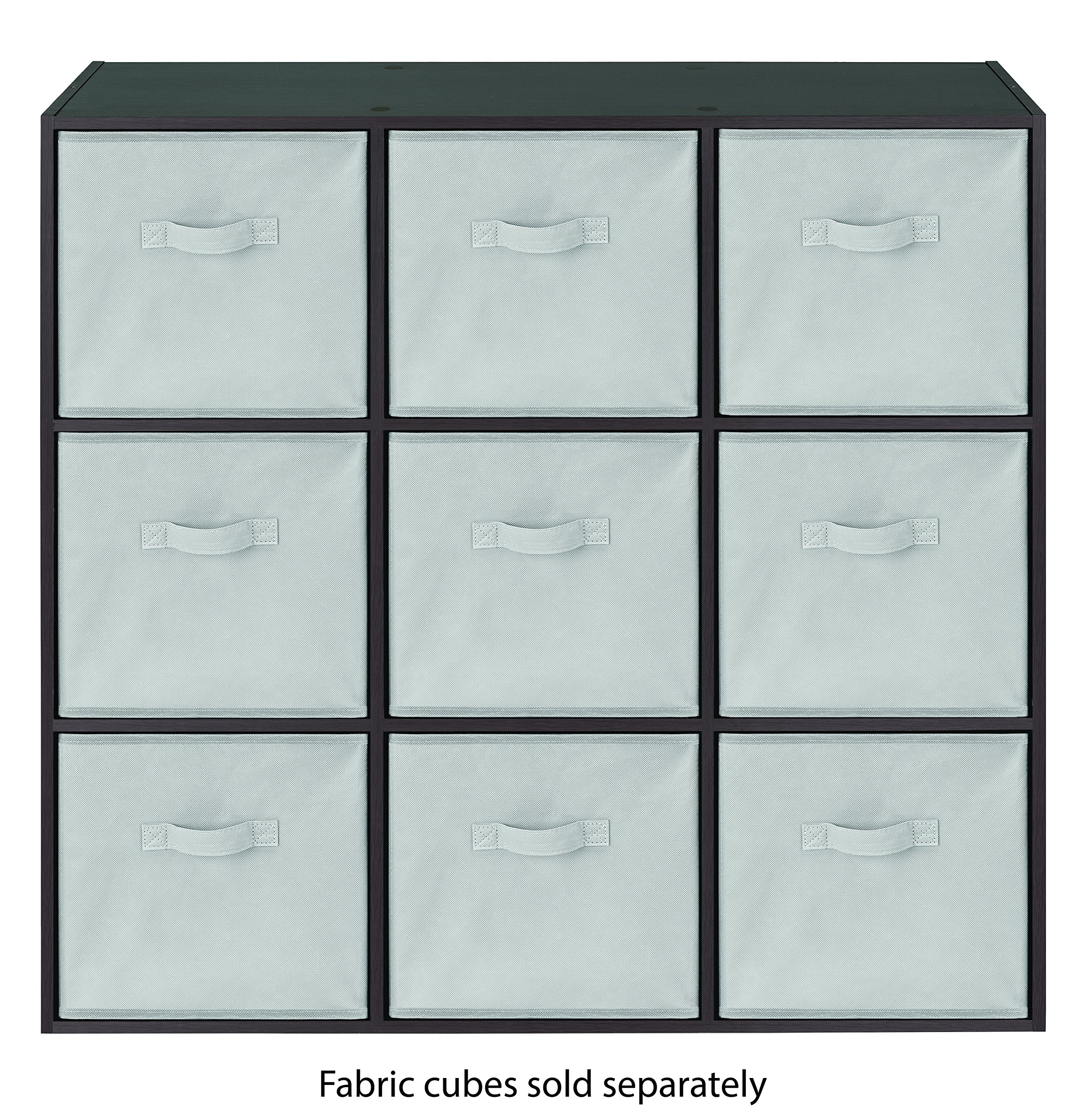 Whitmor 9 Cube Storage Organizer Shelf - Espresso Finish, Closet & Home Organization for Bedroom, Living Room, Office - Perfect for Storing Toys, Books, Shoes & Decor
