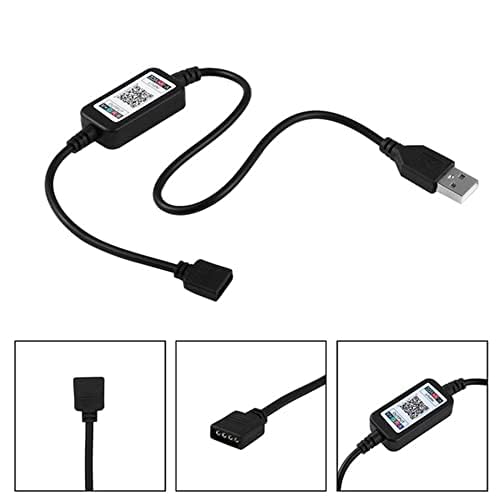 Mini Wireless RGB LED Strip Light Controller - 5V/12V/24V USB Bluetooth 4.0 for Smart Home Lighting | Bedroom, Kitchen, Party Decor