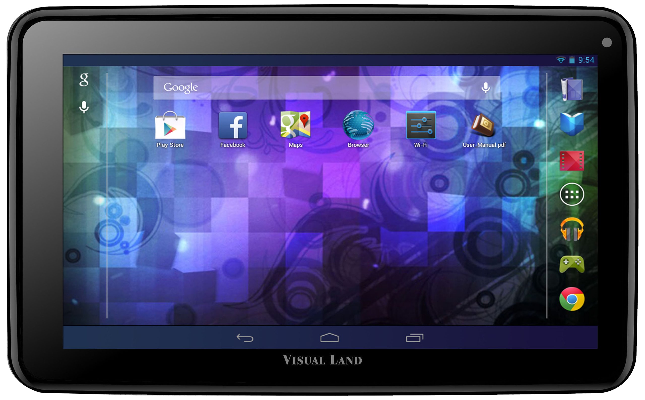 Prestige Pro 9D 8GB Dual Core Android 4.2 Tablet with Google Play - 7 Inch HD Display, WiFi, Bluetooth - Perfect for Streaming, Gaming & Work (Black)