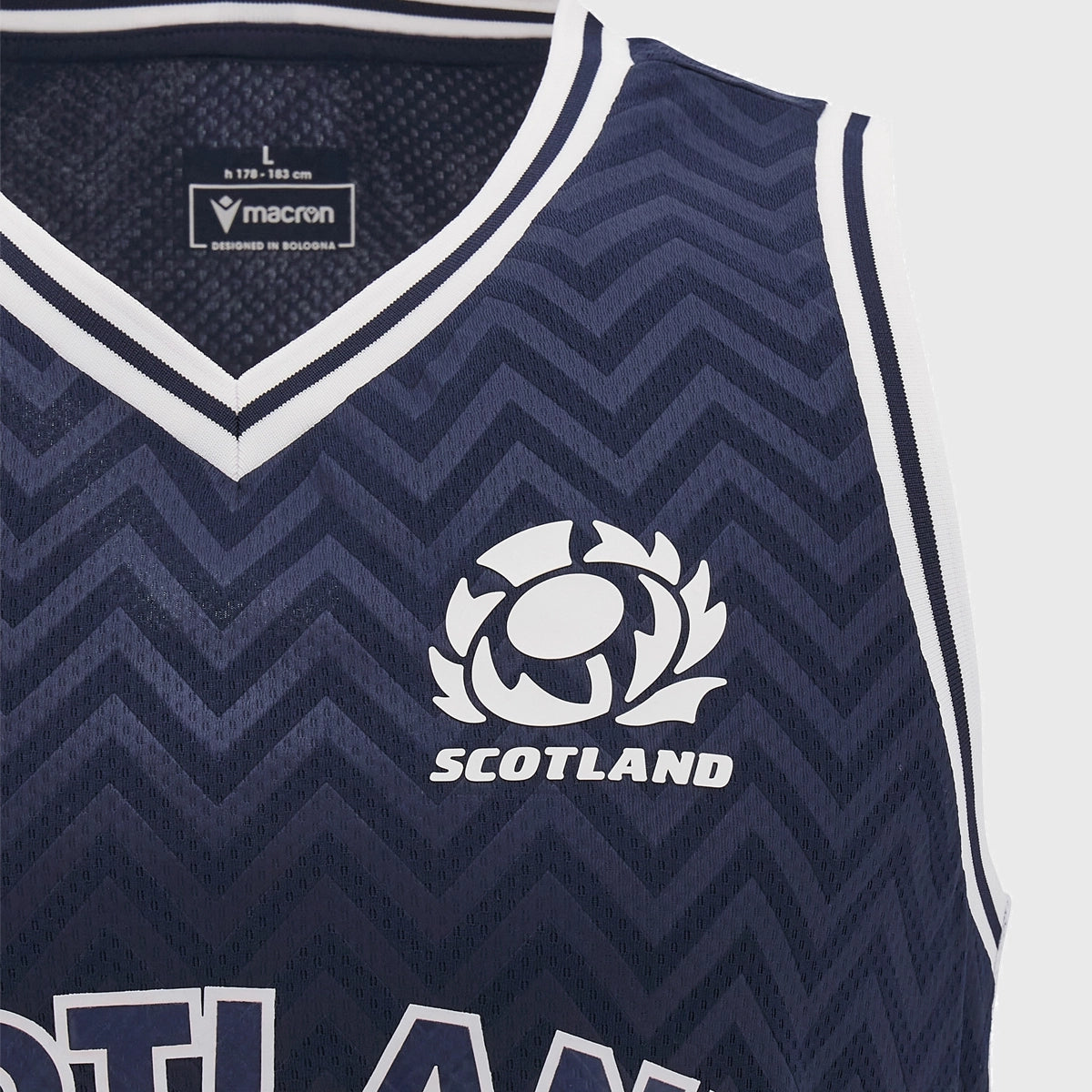 Scotland Rugby Training Basketball Singlet for Men - Breathable Macron Jersey for Sports & Gym Workouts - Perfect for Rugby, Basketball, and Fitness Training