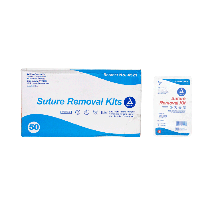 Dynarex Disposable Staple & Suture Removal Kit - Medical Sterile First Aid Tool for Wound Care & Post-Surgery Stitches Removal - Perfect for Hospitals, Clinics & Home First Aid Kits