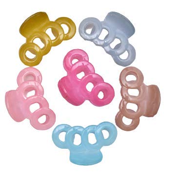 Imioxo Black Matte Finish Hair Clutch Claws Clips for Women & Girls - 6 Piece Set (Light Color) - Perfect for School, Work, Parties & Everyday Styling