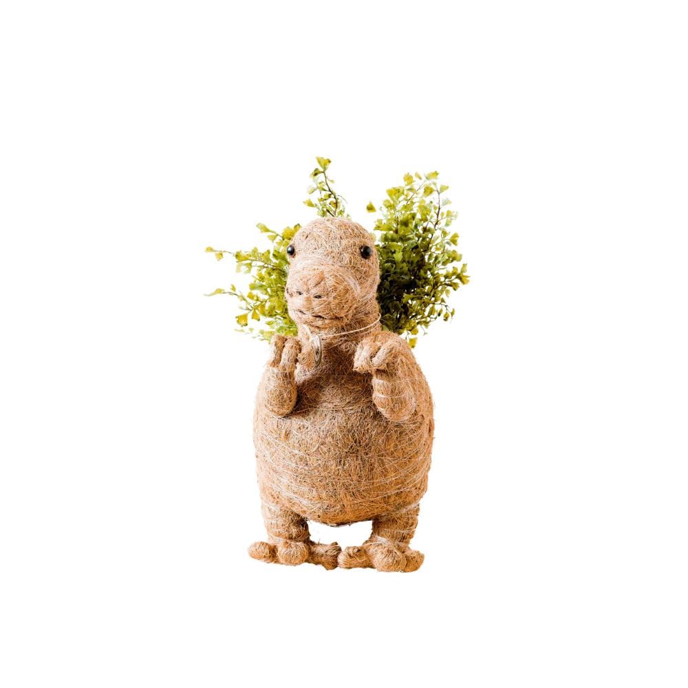 Dinosaur Planters for Succulents - 4 Inch T-Rex Ceramic Flower Pots, Cute Home & Office Decor for Plant Lovers, Perfect Gift Idea for Birthday & Housewarming