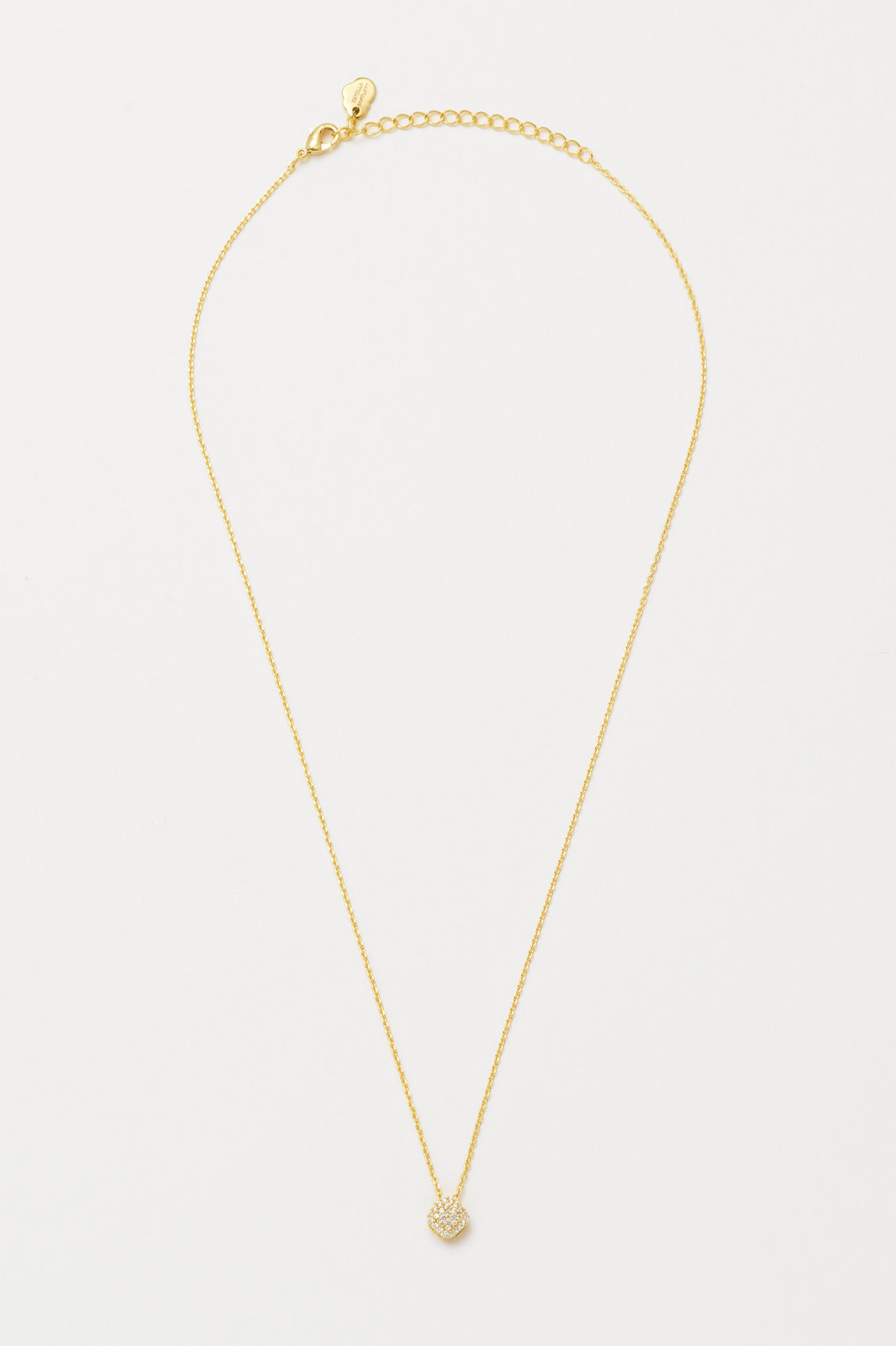 Elegant Pave Cushion Cut Pendant Necklace - Perfect for Weddings, Anniversaries & Special Occasions