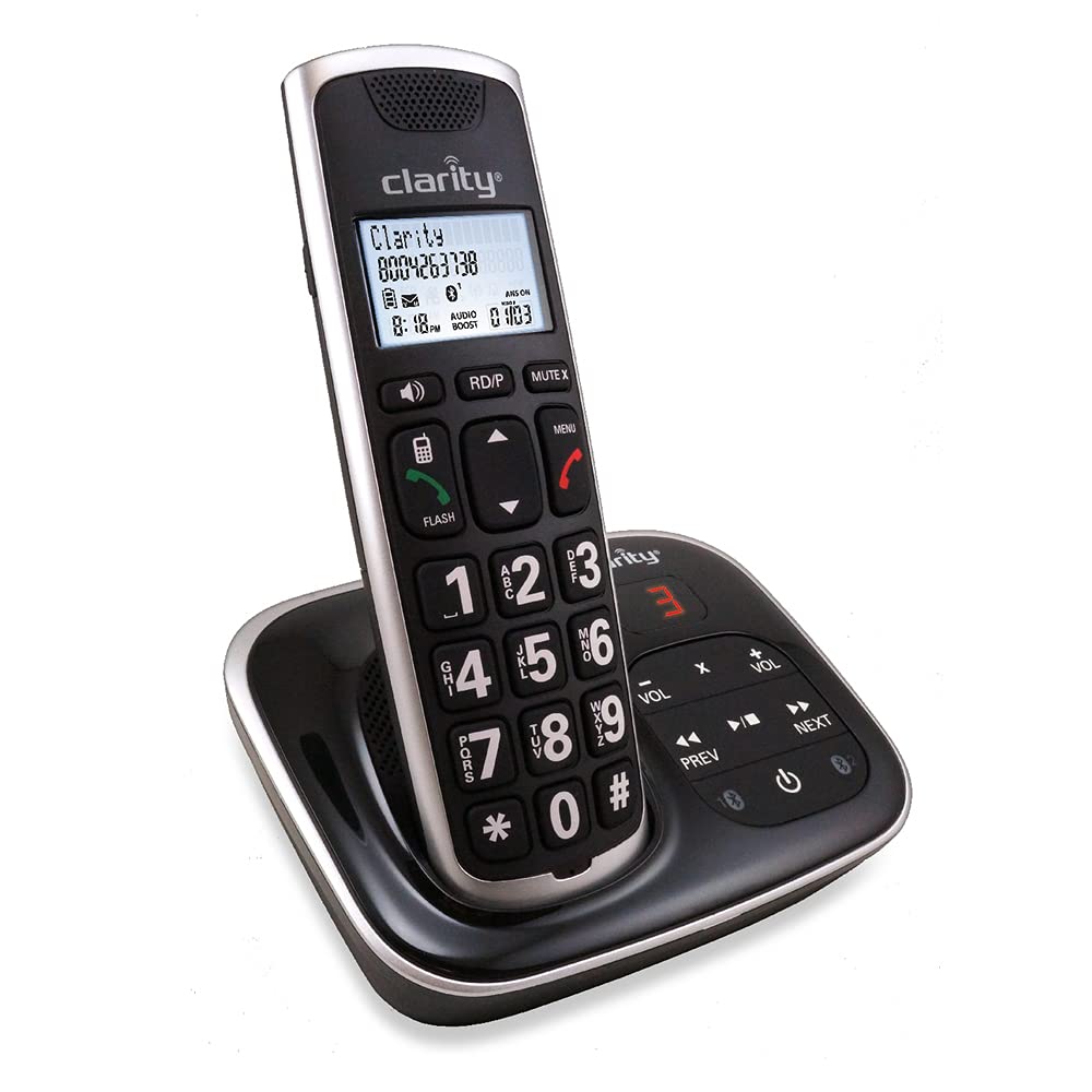 Clarity BT914 Amplified Cordless Phone with 40dB Hearing Aid Compatible - Ideal for Seniors & Hearing Impaired at Home or Office