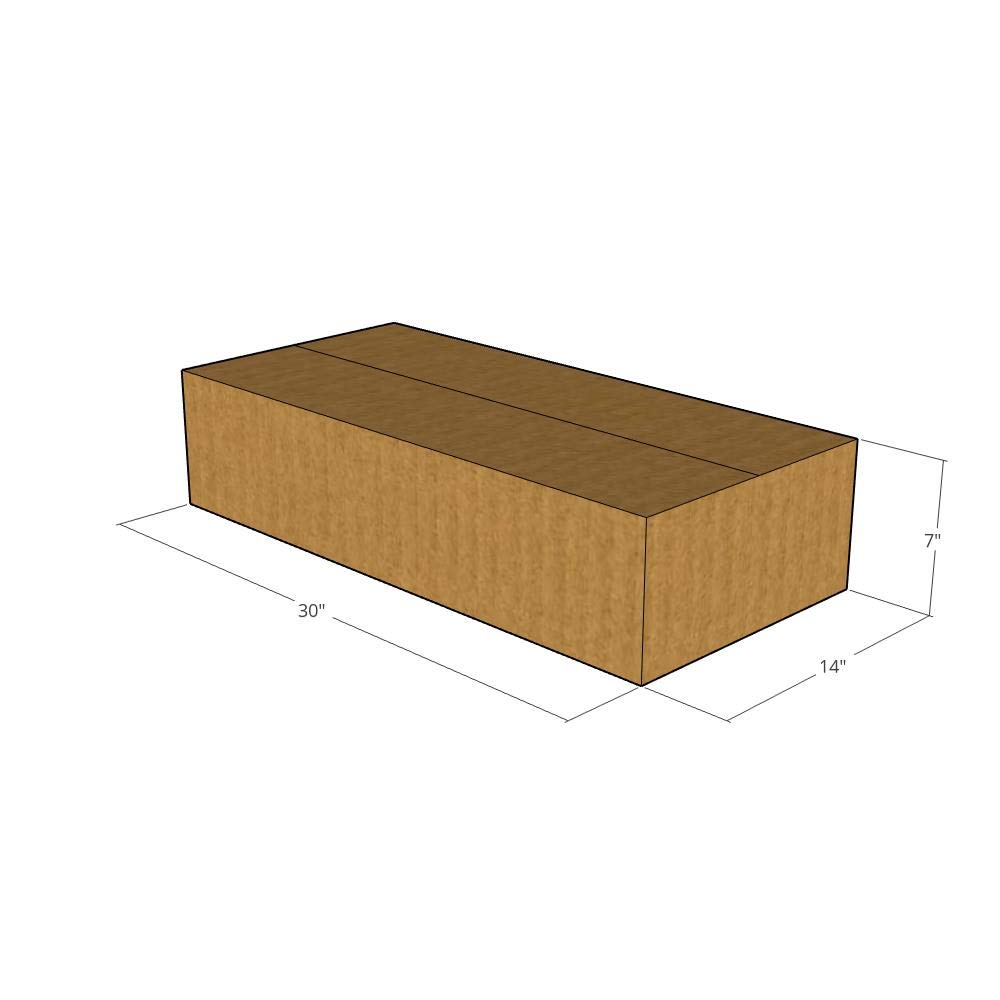 30x14x7 Inch 175 LBS ECT-32 Corrugated Shipping Boxes - Heavy Duty Moving & Storage for Home, Office & Ecommerce