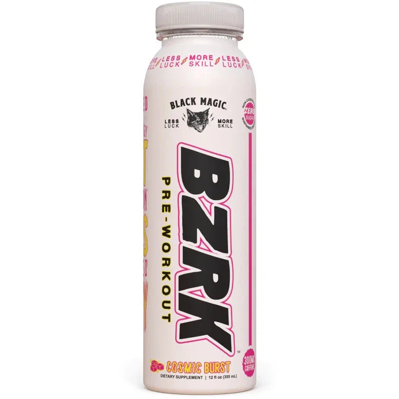 Black Magic BZRK Pre Workout RTD Energy Drink - Boost Performance, Focus & Endurance for Gym & Fitness Training